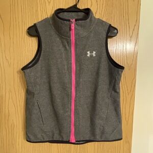 Girls's Under Armour Vest Cold Gear Size Youth XL Grey Pink Black